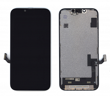 Дисплей Amperin для Apple iPhone 14 в сборе с тачскрином (Soft Oled) черный