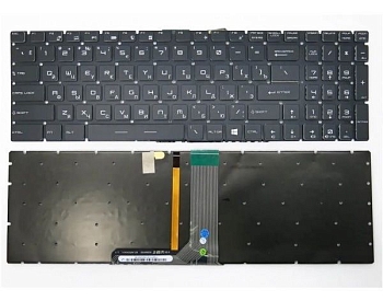 Клавиатура для ноутбука MSI GT72, GS60, GS70, GP62, GL72, GE72, черная с белой подсветкой