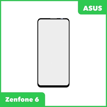 Стекло + OCA плёнка для переклейки Asus Zenfone 6 (ZS630KL) (черный)